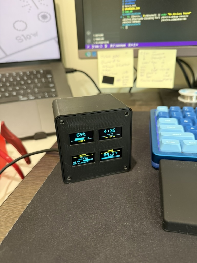 Finished 4 square build on a desk