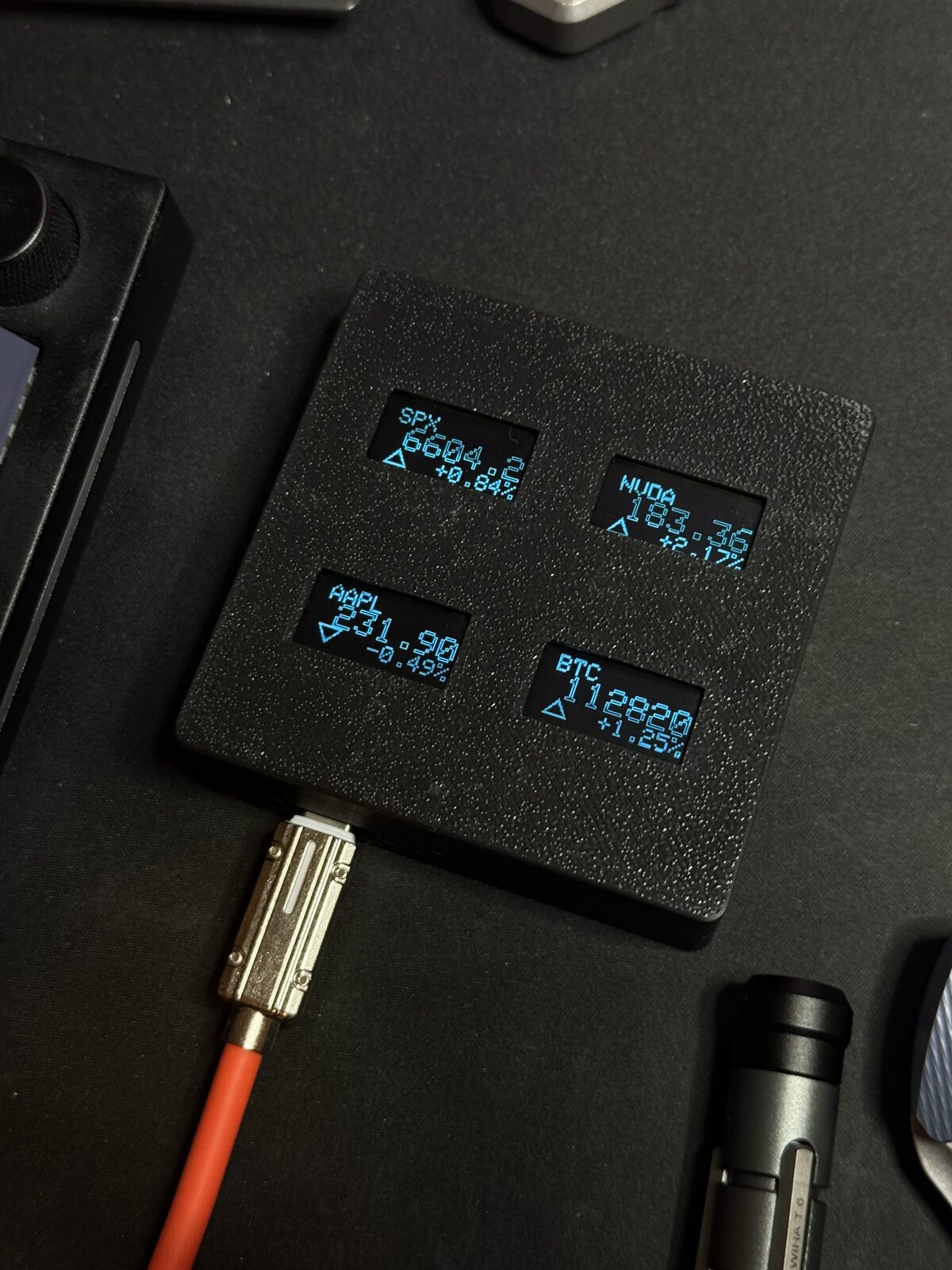 4 square V1 finished, stock ticker screen