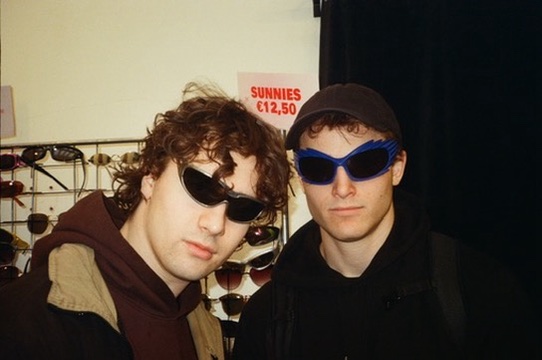 Sawyer and a friend in sunglasses